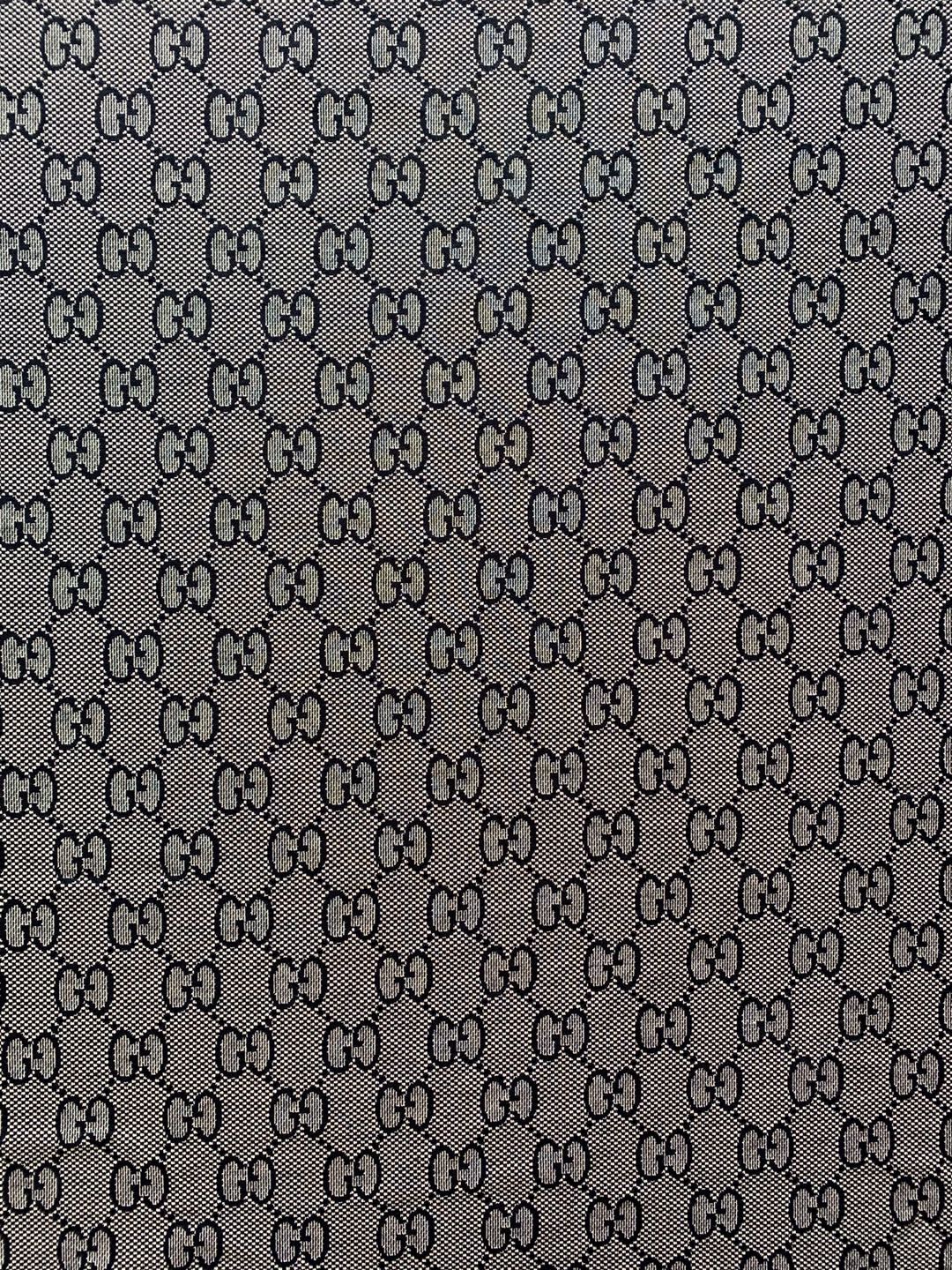 Classic Gucci Knitting Jacquard Cloth Fabric ,Pants Knitted Fabric , Fabric ,Elastic Fabric,Woman's Dress Fabric(Gray)