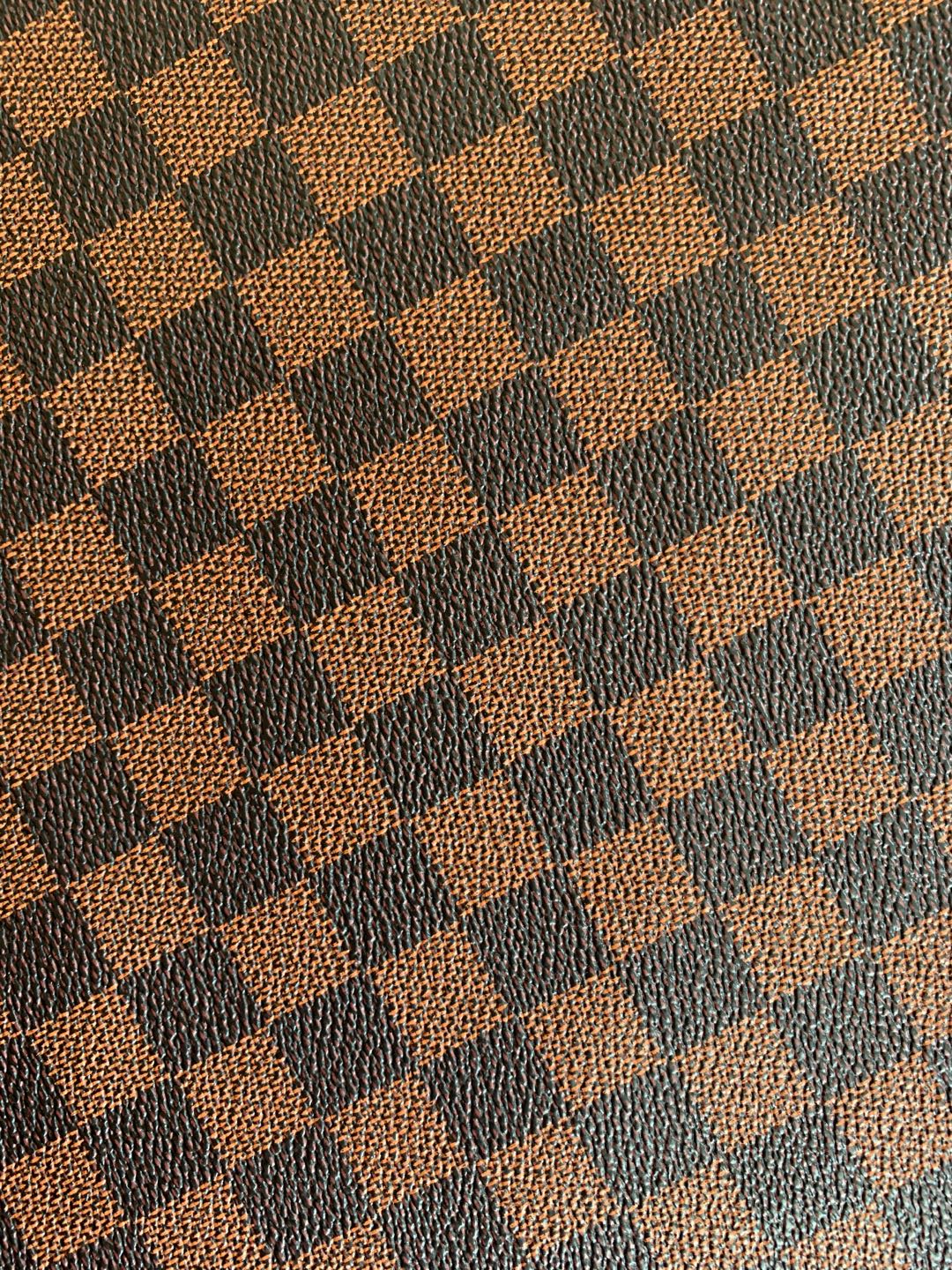Classic Plaid Leather Fabric Handmade Shoes Fabric,The Purse Fabric Bags fabric(brown)