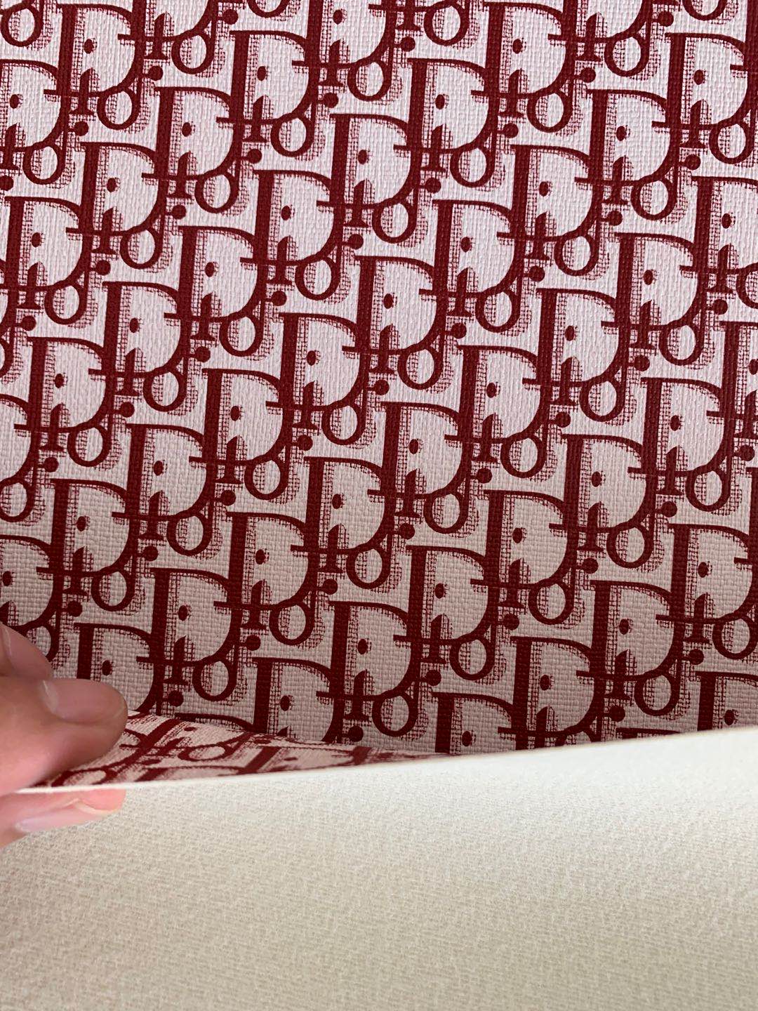 Classic Leather Case Fabric,Handmade Bag Fabric,Hand-made Shoe Fabric (Red)