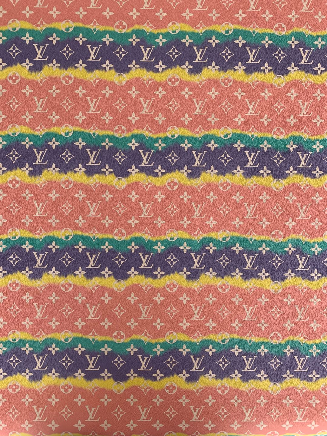 Classic LV Leather Case Fabric,Handmade Bag Fabric,Hand-made Shoes Fabric(Color Stripe)