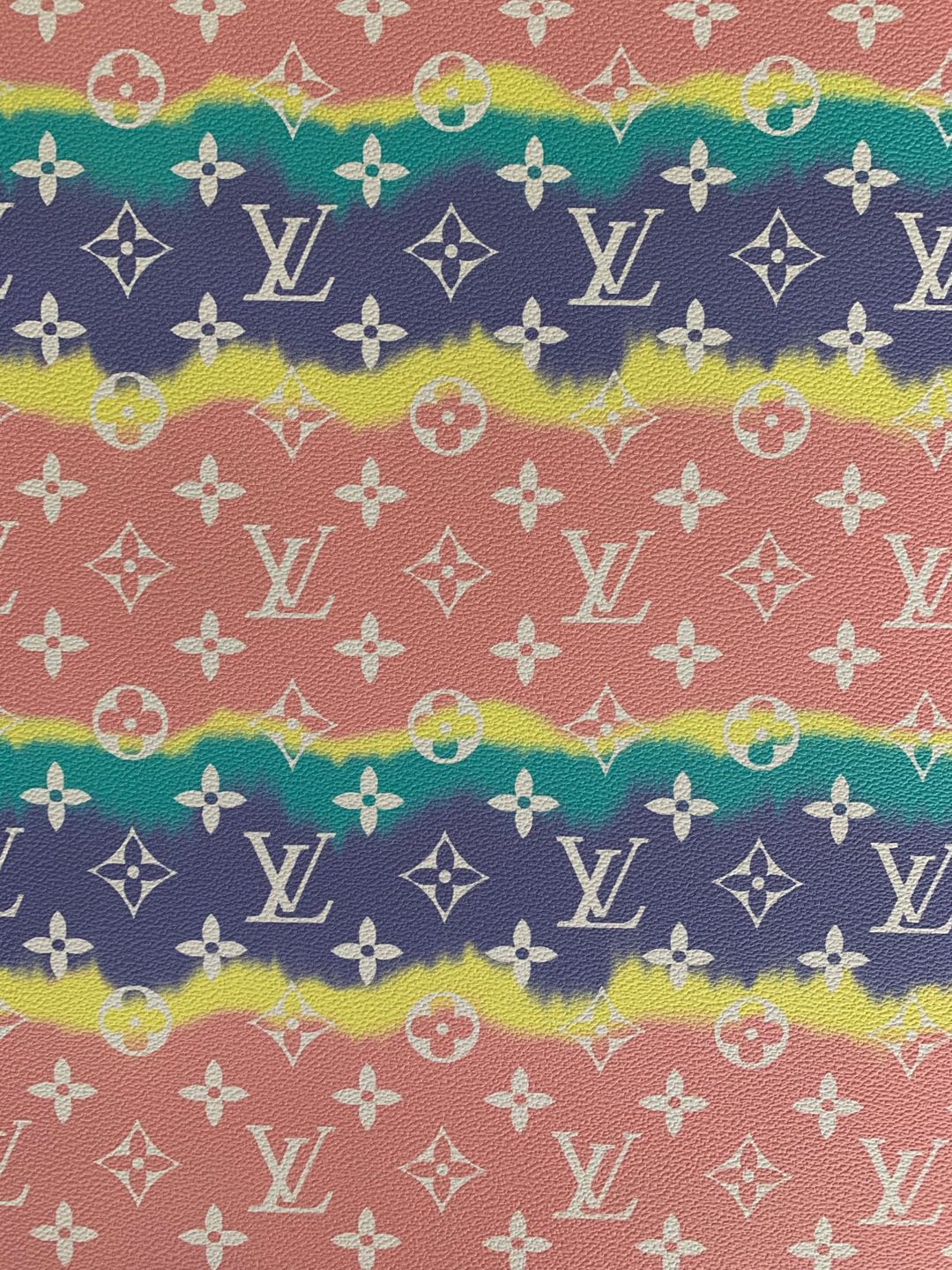 Classic LV Leather Case Fabric,Handmade Bag Fabric,Hand-made Shoes Fabric(Color Stripe)