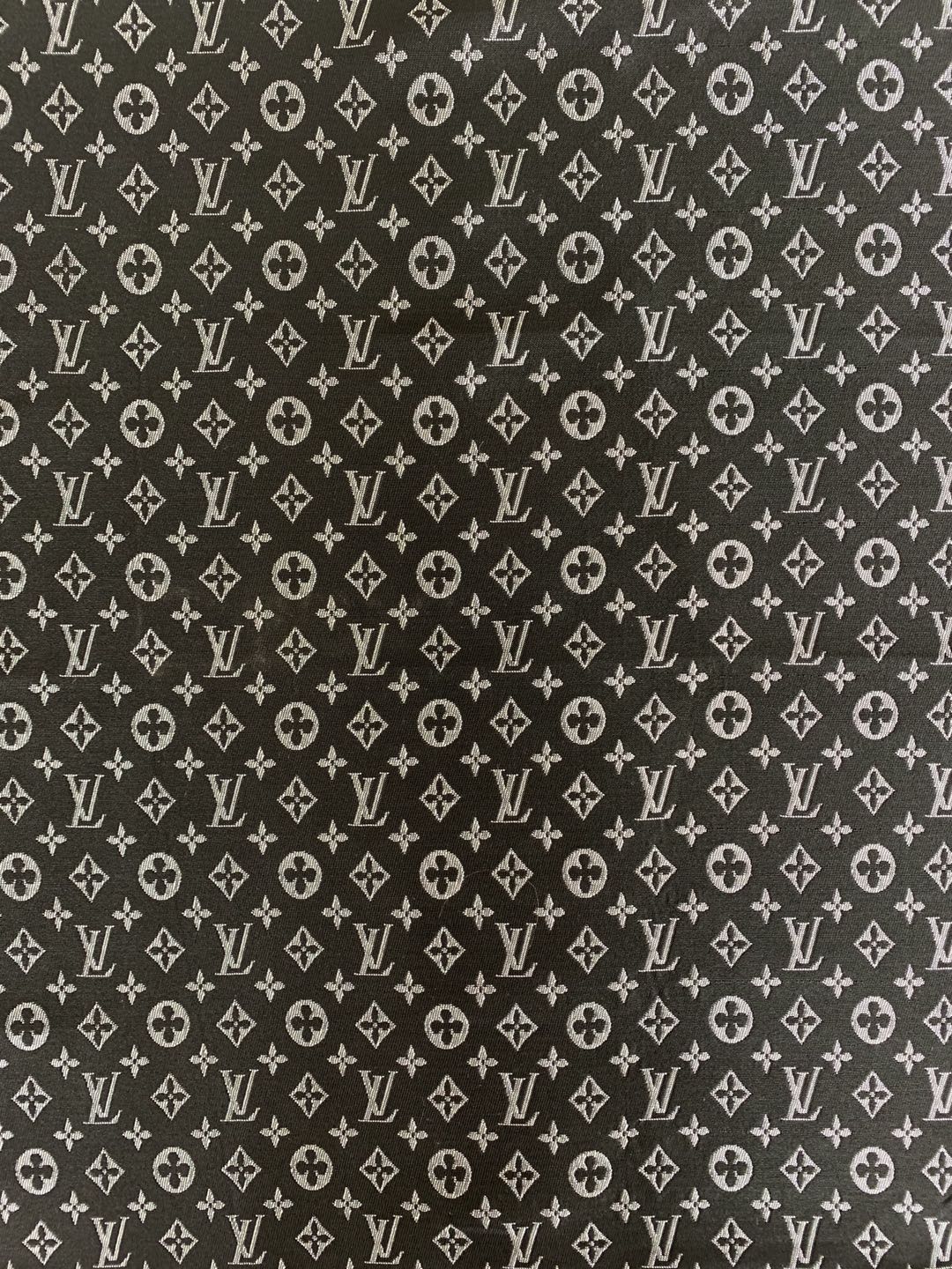 Classic LV Canvas Jacquard Fabric Cloth, Bags Fabric Shoes Fabric Hat Fabric Clothing Fabric Mask Fabric (Black)