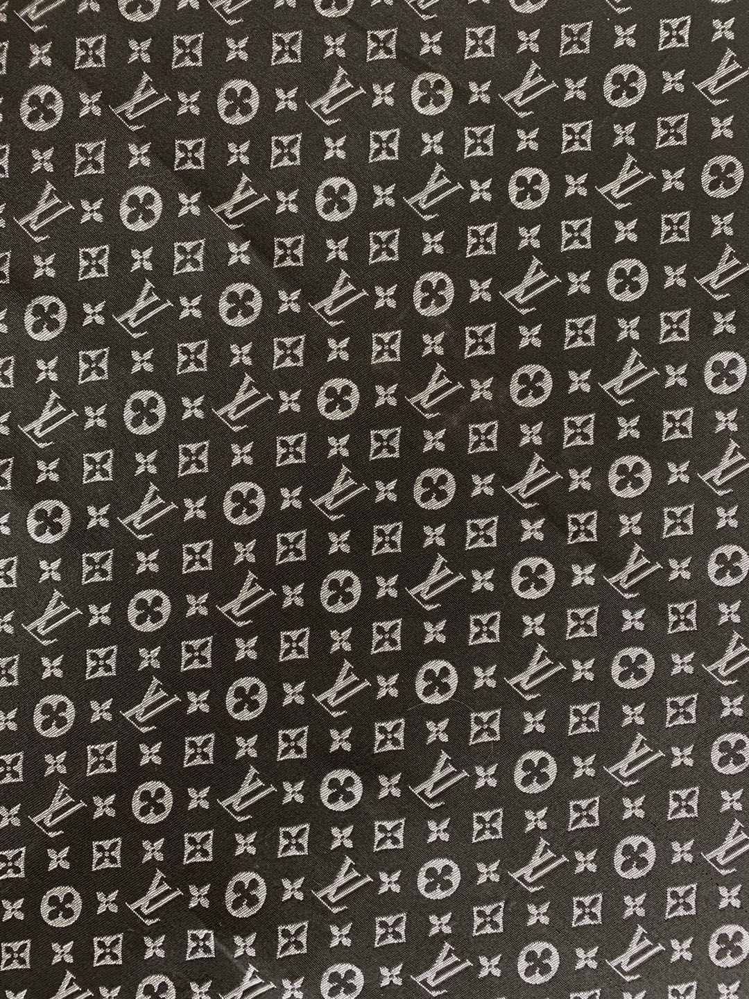 Classic LV Canvas Jacquard Fabric Cloth, Bags Fabric Shoes Fabric Hat Fabric Clothing Fabric Mask Fabric (Black)