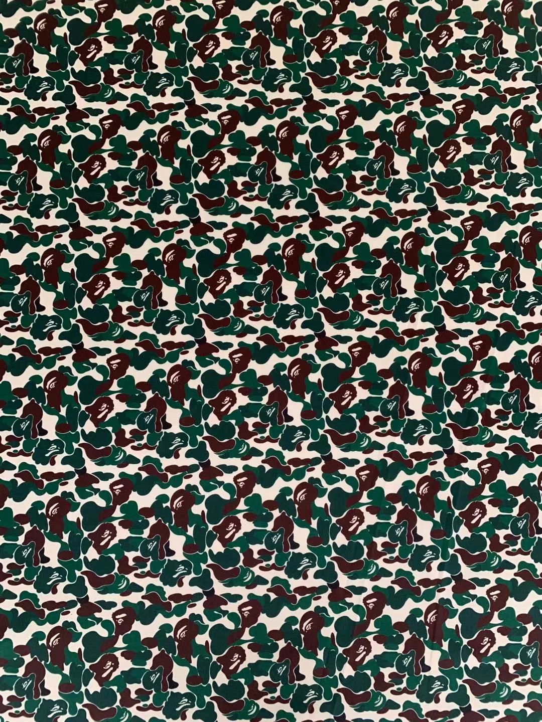 Bape Knitted Elastic Clothing Fabric,Handmade Clothes Fabric, Mask Fabric ,Cap Fabric, Scarf Fabric Bow Fabric (Green)