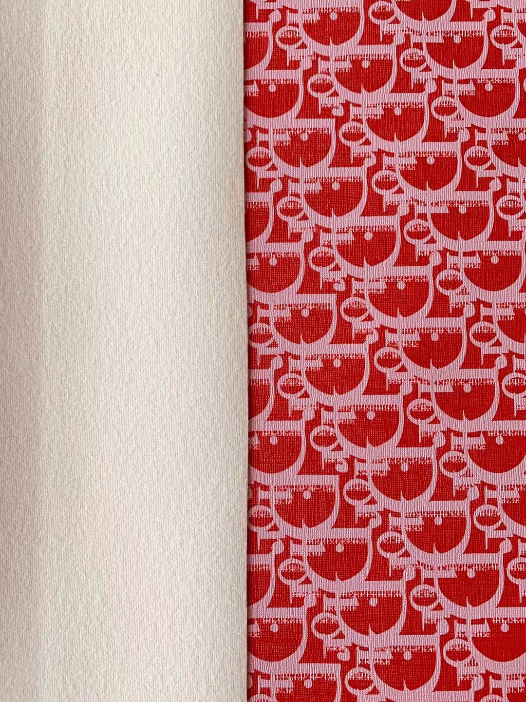 Classic Leather Case Fabric,Handmade Bag Fabric,Hand-made Shoes Fabric(Bright Red)