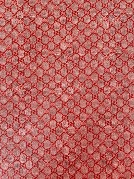 Classic Gucci crafting leather fabric Bag leather ,shoes leather ,Handicraft leather By Yard(Orange Red)