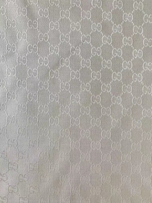 Fashion Gucci Jacquard Fabric Cloth, Fabric Bags Fabric Shoes Fabric Hat Fabric By Yard ( White )