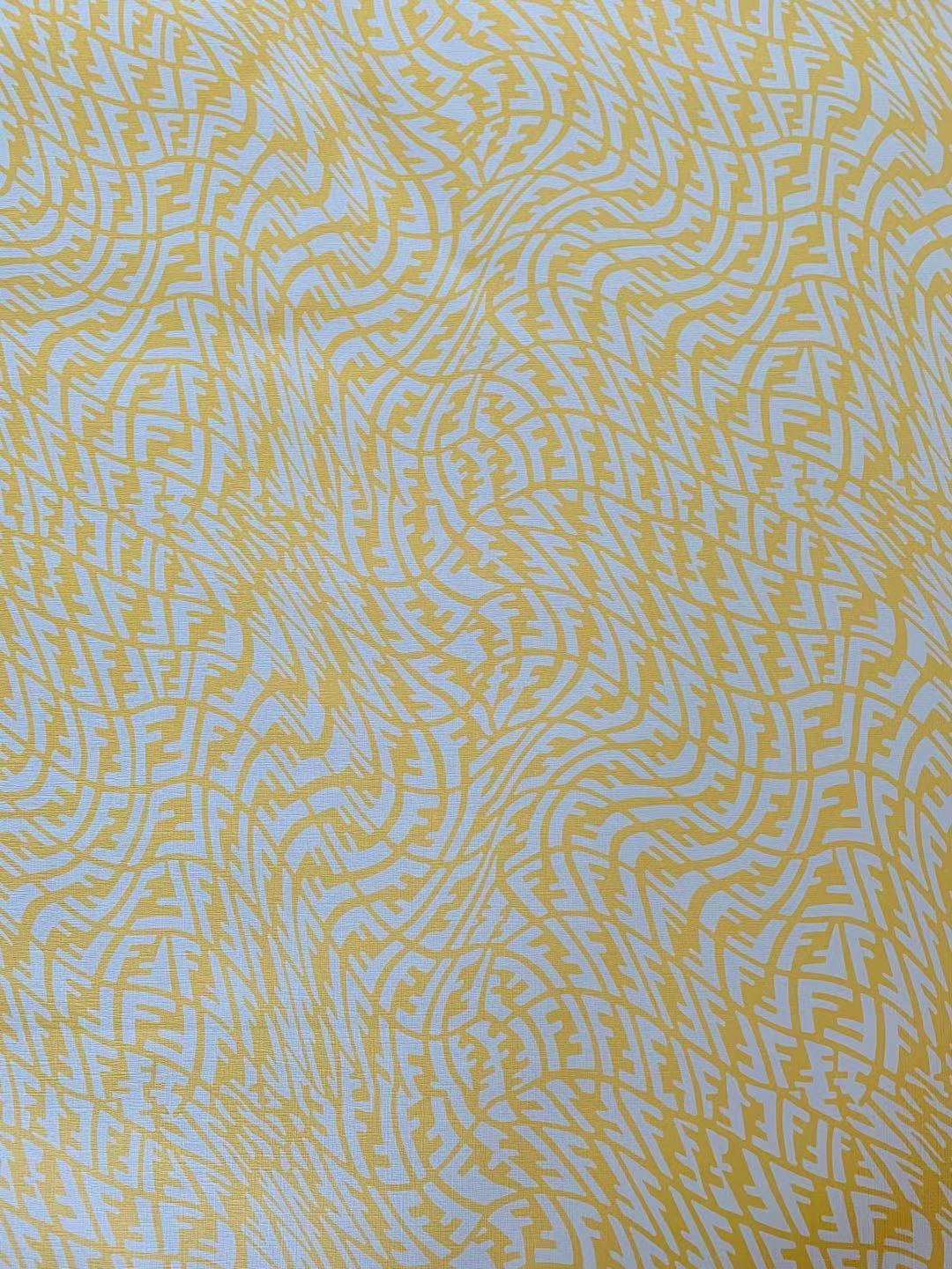 Classic Fendi Fluctuate Leather Crafting Fabric For Handmade Handicrafts By Yards (Yellow)