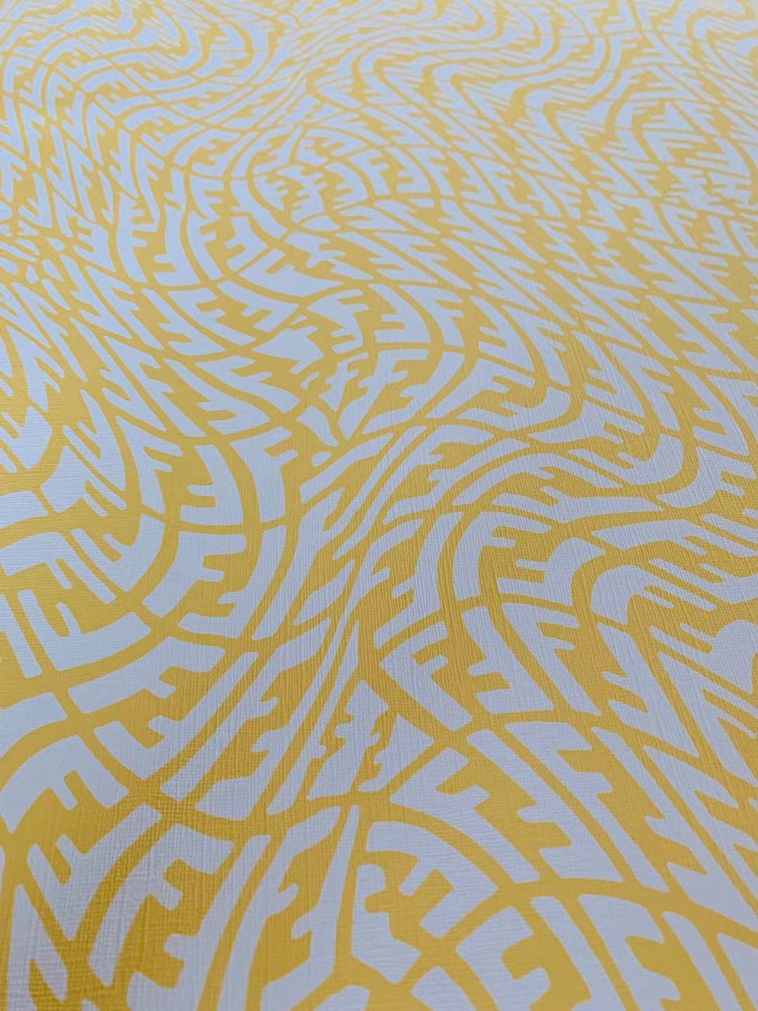 Classic Fendi Fluctuate Leather Crafting Fabric For Handmade Handicrafts By Yards (Yellow)