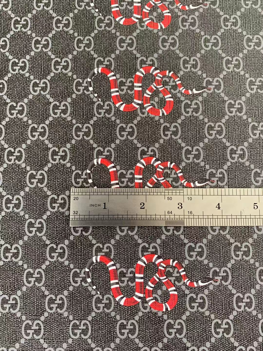 Classic Gucci Leather Case Fabric,Handmade Bag Fabric,Hand-made Shoes Fabric, with Snake Leather By Yard