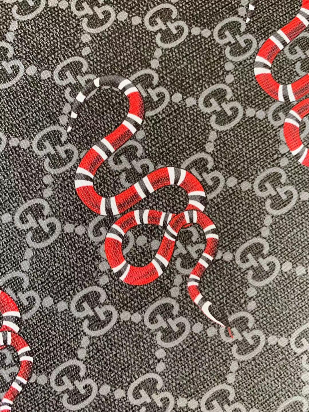 Classic Gucci Leather Case Fabric,Handmade Bag Fabric,Hand-made Shoes Fabric, with Snake Leather By Yard