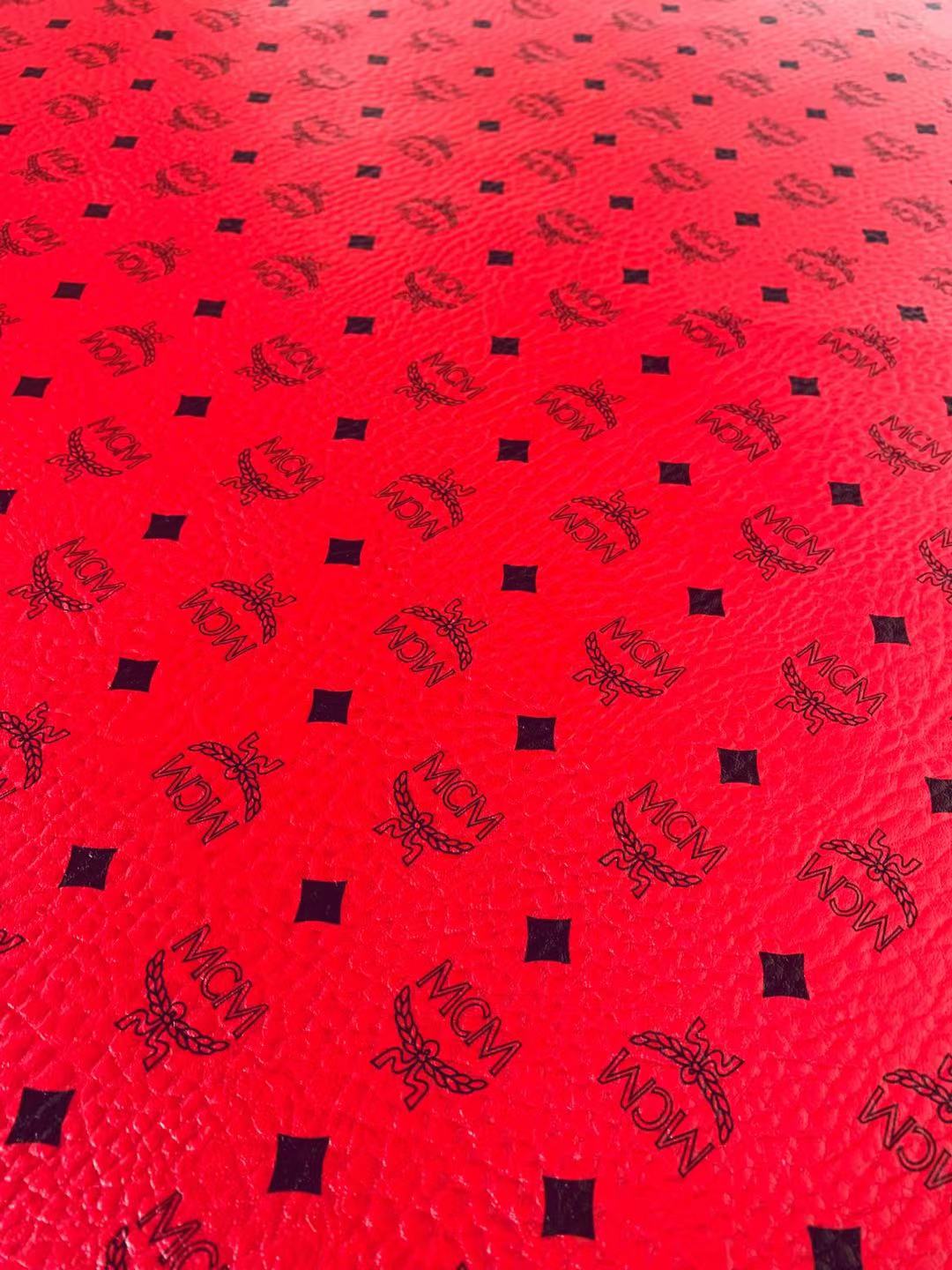 Classic Leather Case Fabric,Handmade Bag Fabric,Hand-made Shoes Fabric (Red)