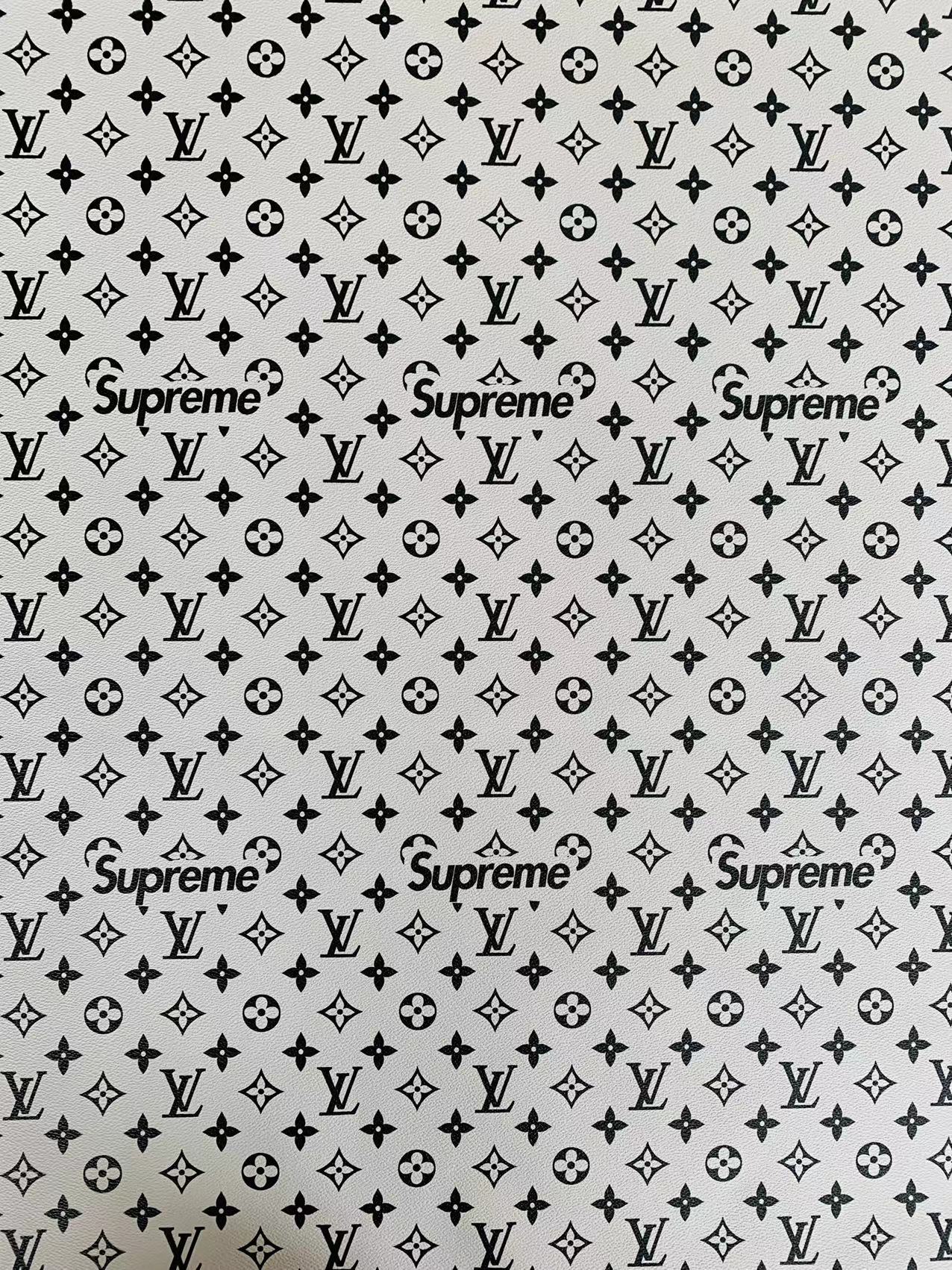 Fashion LV Leather Case Fabric ,Handmade Bag Fabric ,Hand-made Shoes Fabric (White)