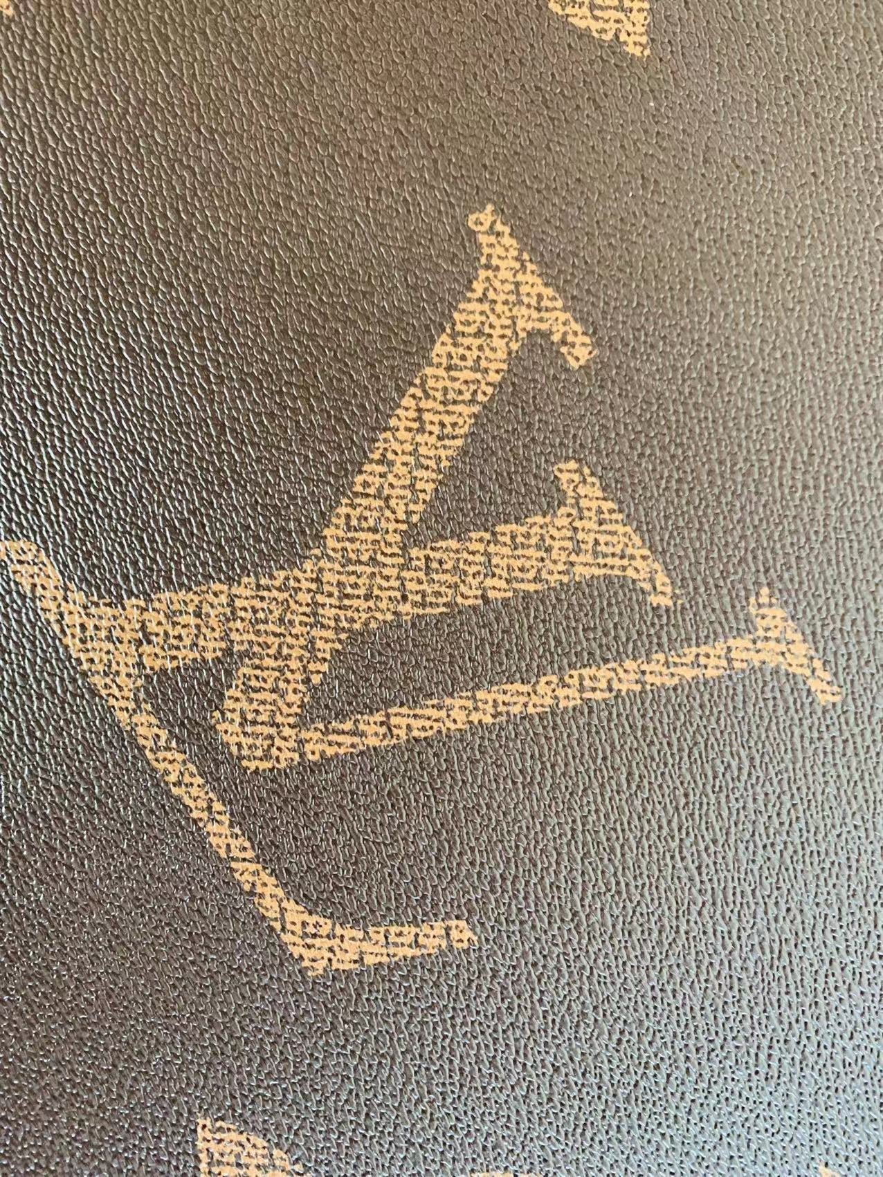 Classic LV 3.5 inch vinyl crafting leather fabric Bag leather ,shoes leather ,Handicraft leather( 3.5 inch Big Size )