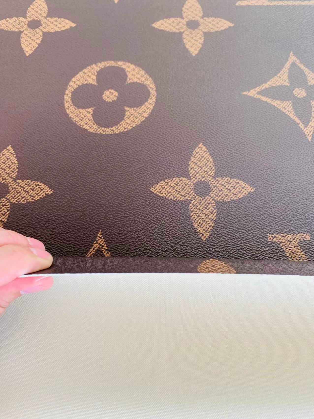 Classic LV 3.5 inch vinyl crafting leather fabric Bag leather ,shoes leather ,Handicraft leather( 3.5 inch Big Size )
