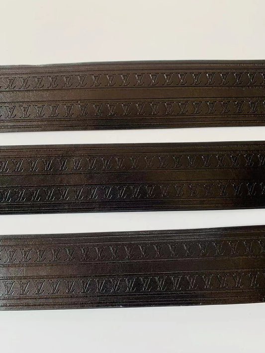 Fashion 120cm(47 inch) Length LV Luggage Leather Stripe, sewing leather bag Accessories(Black)