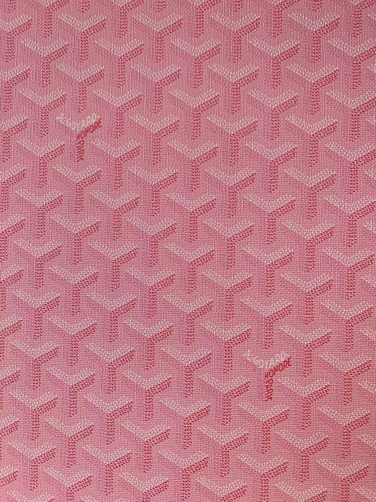 Classic Goyard Leather Fabric , Handmade Shoes Leather, Hand-made Bags Fabric,Handicraft Leather Fabric By Yard (Pink)