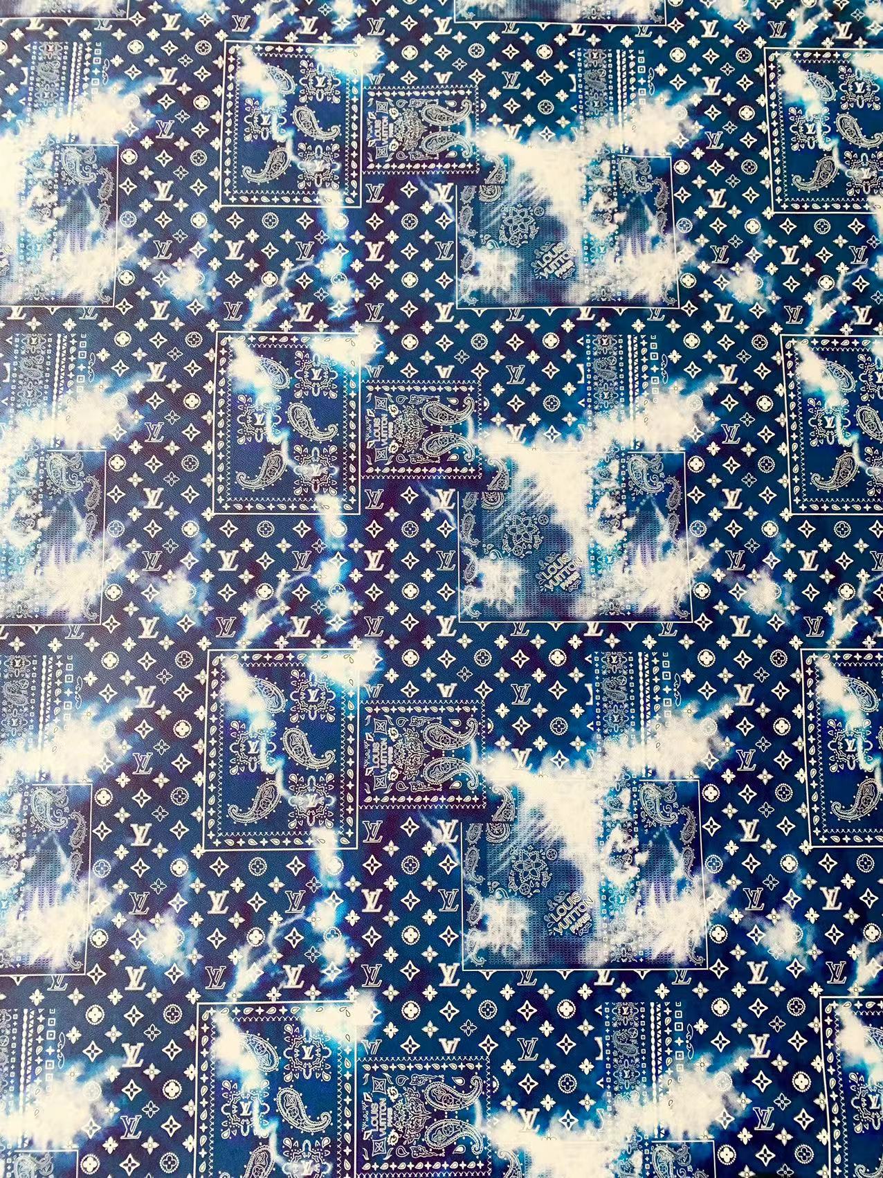 Craft Vinly LV With Bandana Leather Fabric For Handicraft Goods By Yard