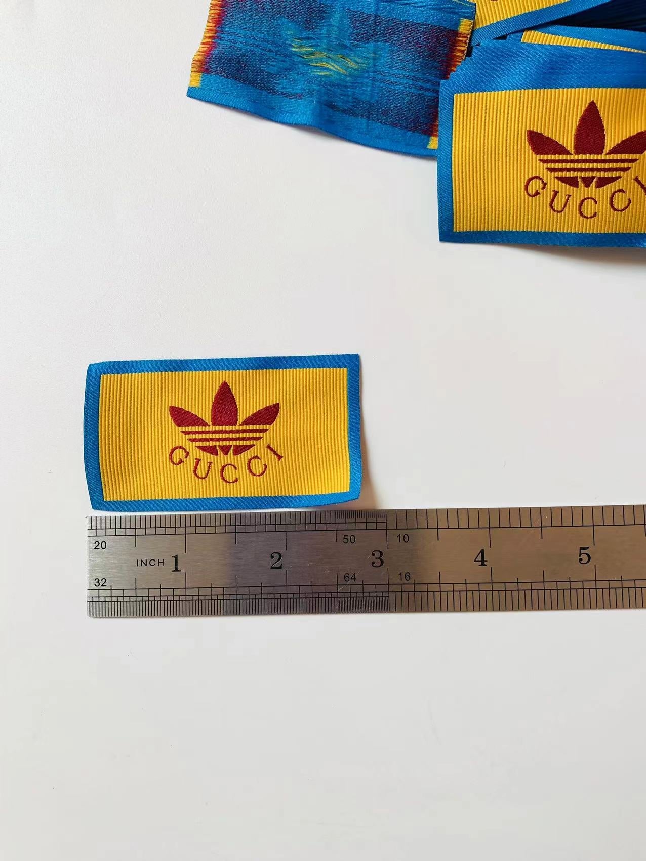 2.8"x1.5" Craft Gucci With Adidas Label For Handmade Handicraft Apparel