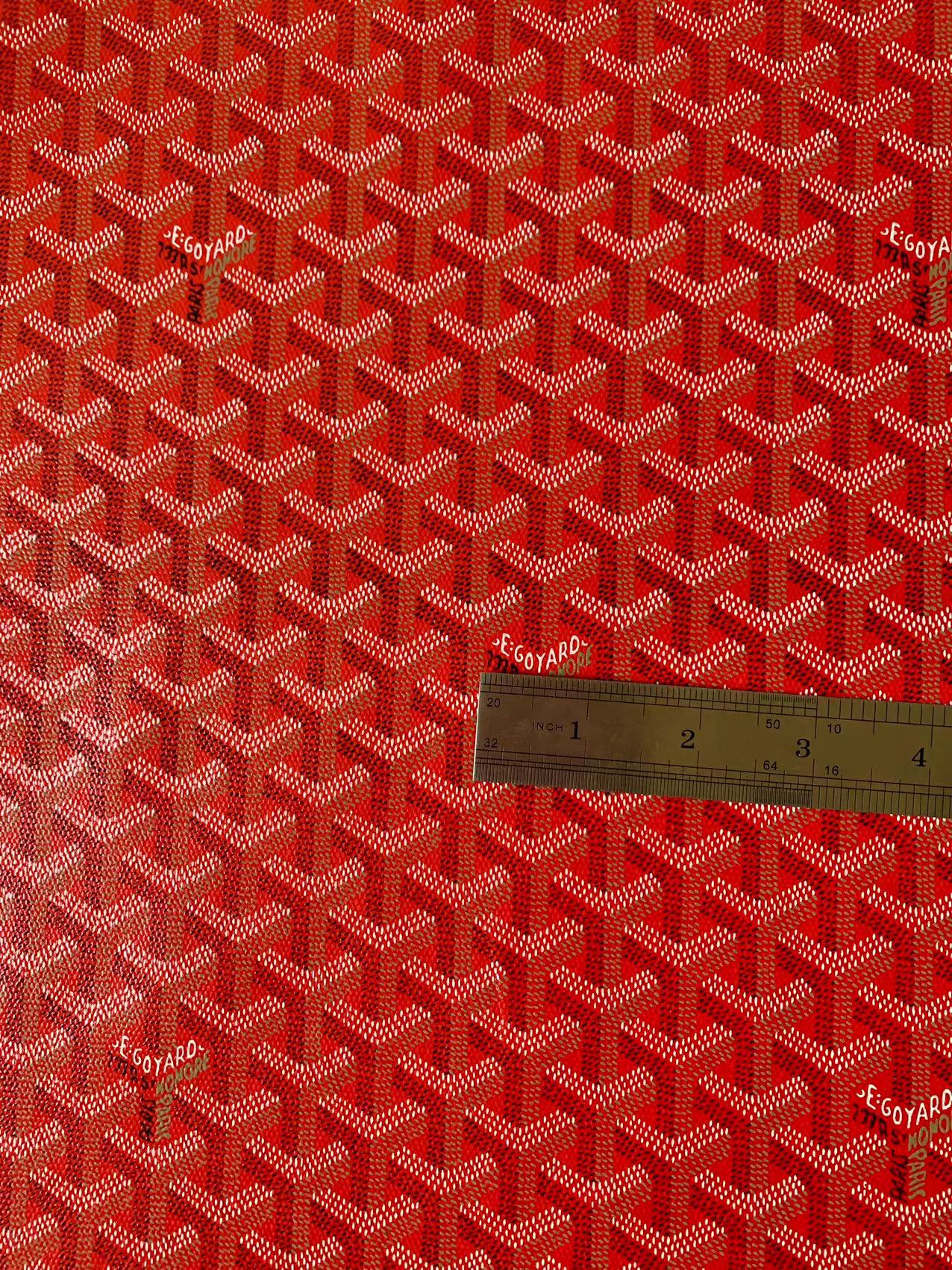 Original Goyard Best Quality Leather For Handmade Bag ,Furniture Handicraft By Yard(Red)