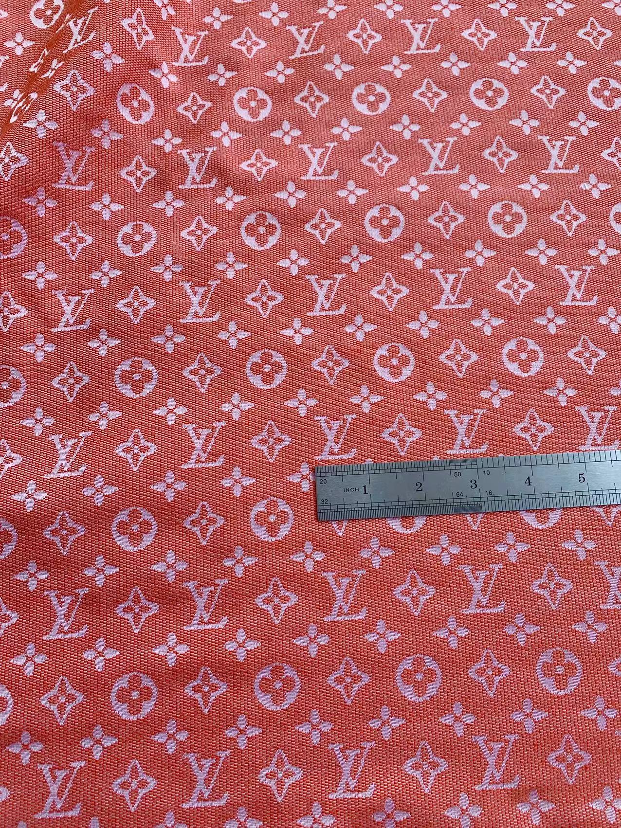 Tianchao Store Craft LV Cotton With Polyester Jacquard Cloth Fabric For Handmade Apparel (Red)