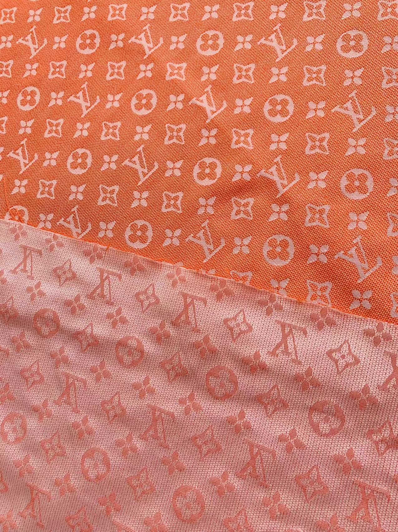 Tianchao Store Craft LV Cotton With Polyester Jacquard Cloth Fabric For Handmade Apparel (Orange)