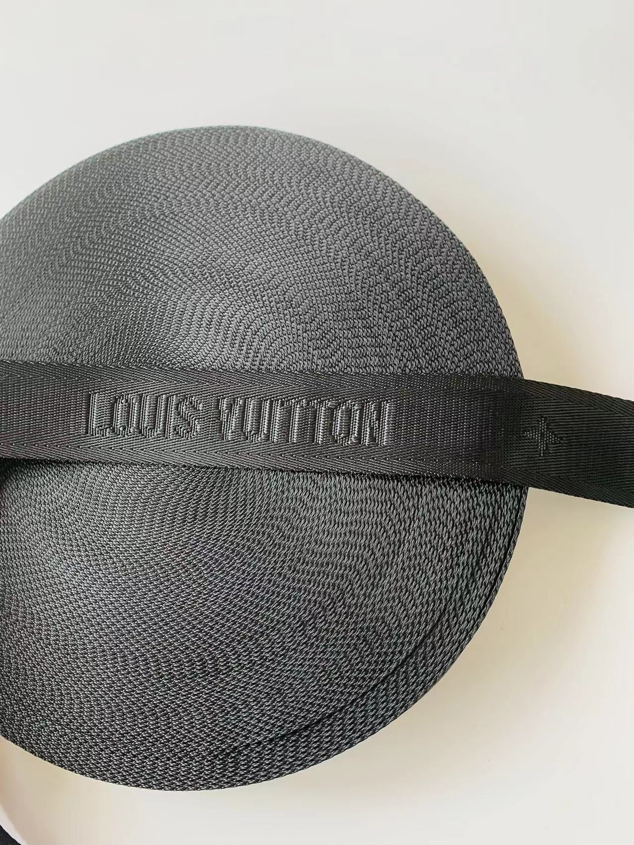 Craft LV 1.5 Inch Handmade Trim Embroidered Stripe Ribbon For Handicrafts By Yard (Black)
