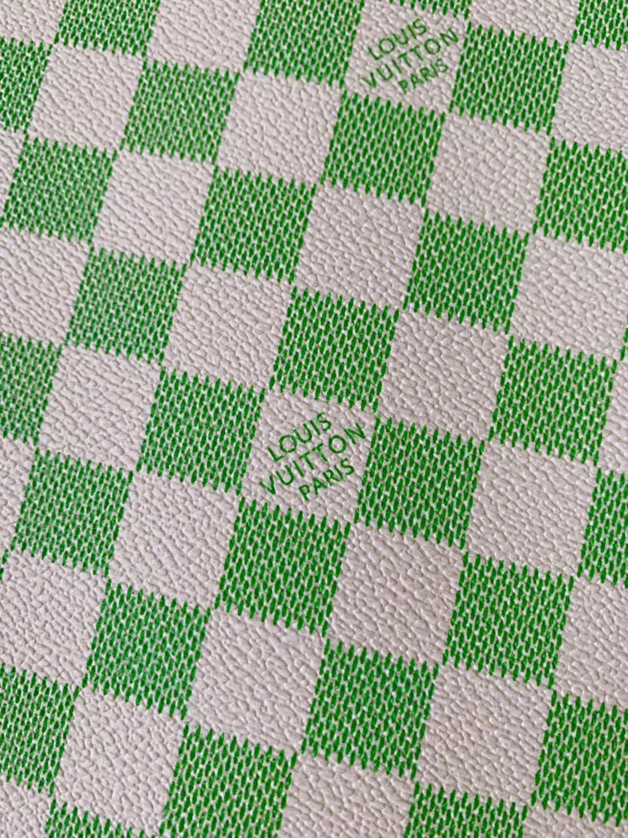 Classic Green Damier Louis Vuitton Leather Case For Bag Upholstery Car Seat and Shoes By Yard