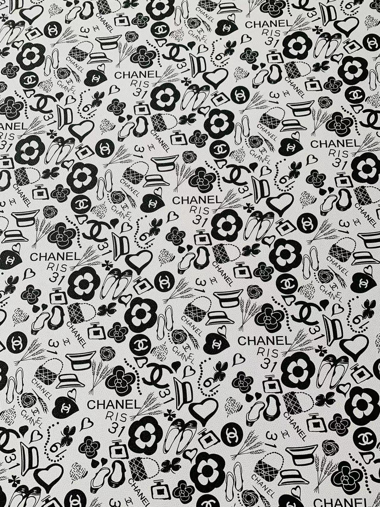 New DIY Chanel Design Leather Fabric For Handmade Sneaker ,Upholstery ,Bag Handicraft Goods By Yard