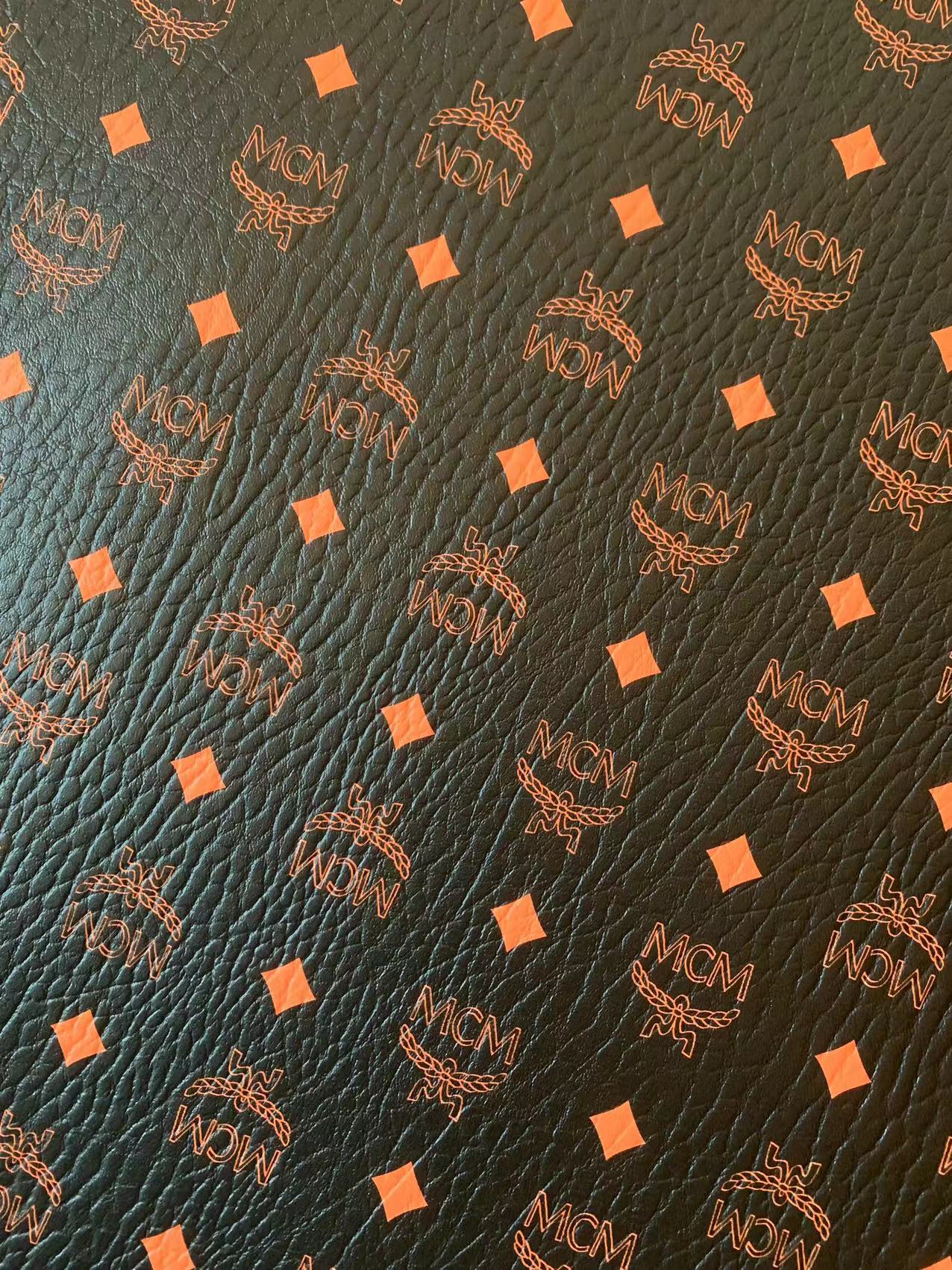 Orange Leather For Handmade Sneaker, Upholstery And Handicraft By Yard
