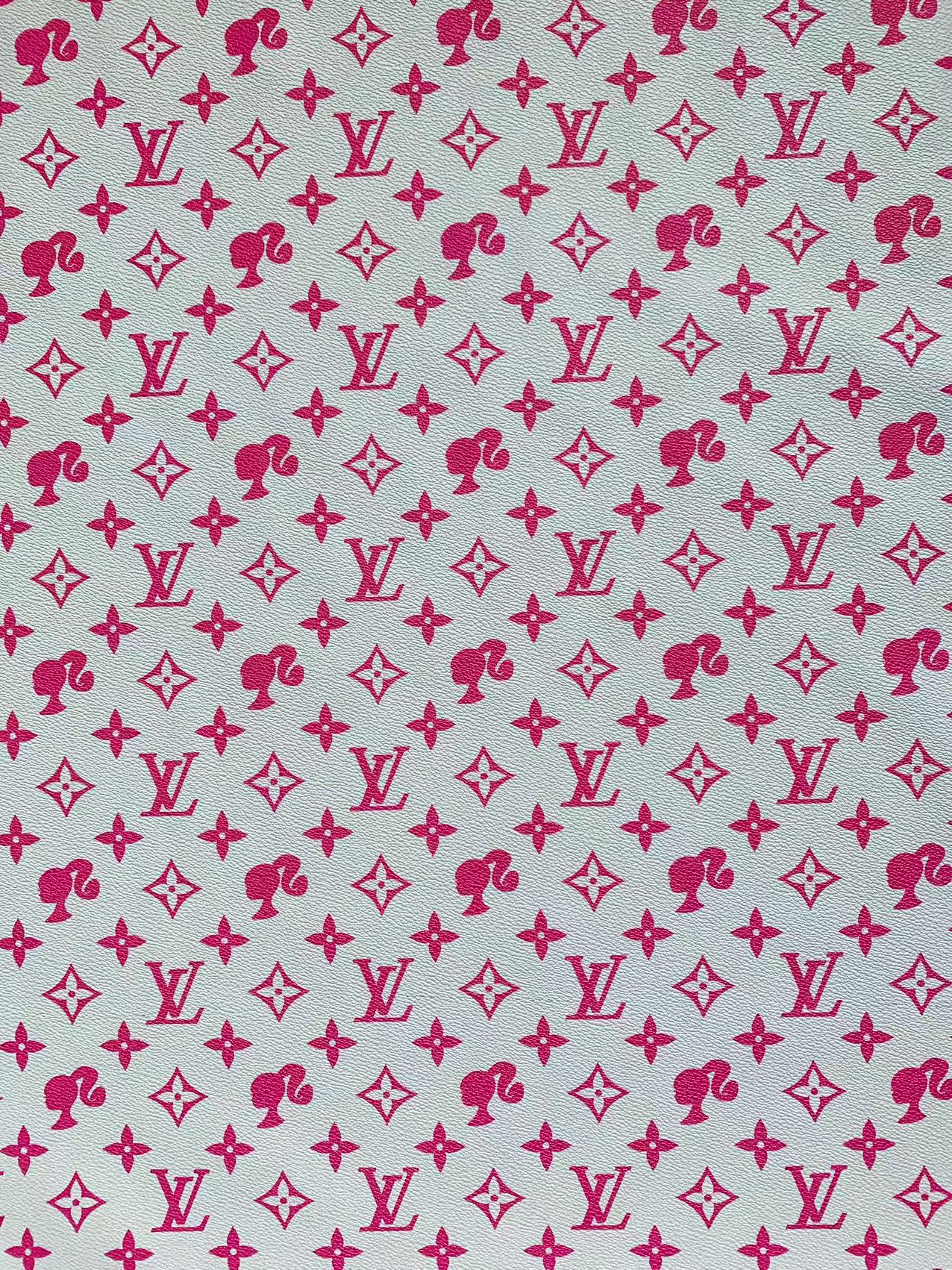 Craft 1 inch Size Pink Barbie With LV Leather Fabric For Custom Shoes,Sneaker Handicraft Goods