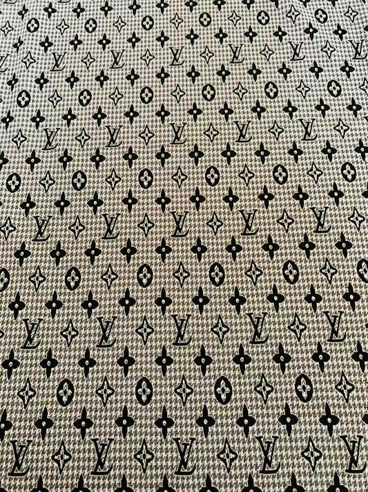 Craft Gray LV Knitting Jacquard Cloth Fabric For Handmade Apparel ,Clothing ,Sneaker Upholstery Goods By Yard