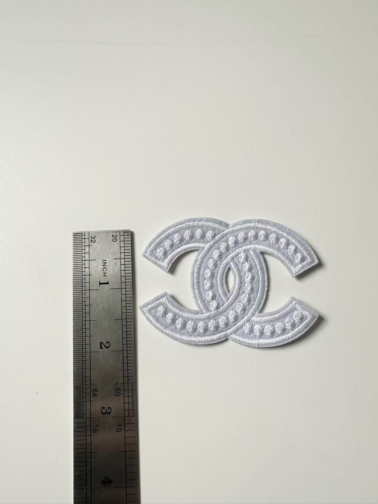 Craft Sewing Black and White 3"x2" Chanel Patch by Pieces