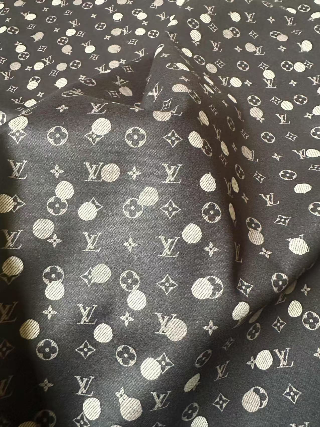 Craft LV With Dots Knitted TR Material Fabric For Handmade Handicraft Clothing By Yard