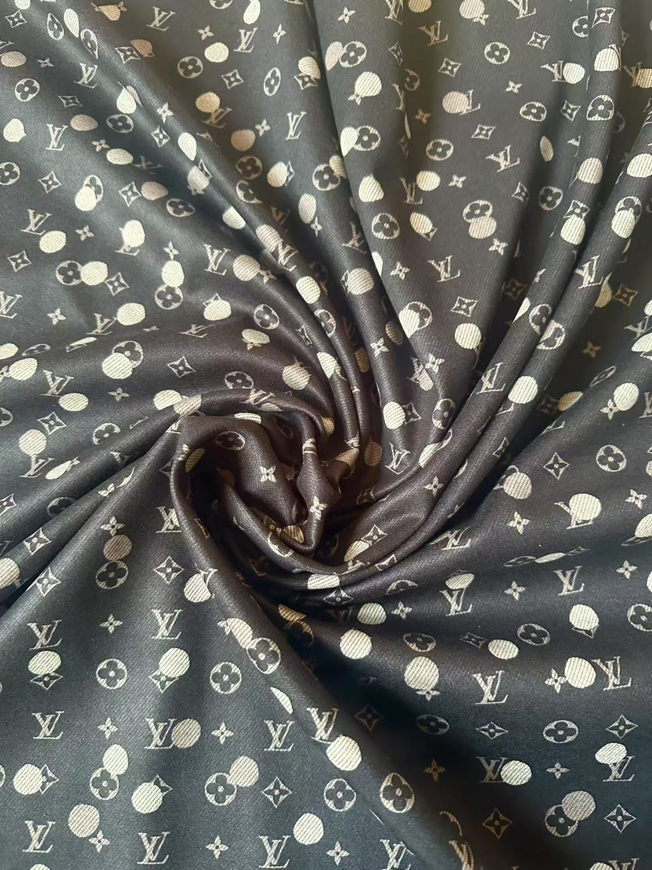 Craft LV With Dots Knitted TR Material Fabric For Handmade Handicraft Clothing By Yard