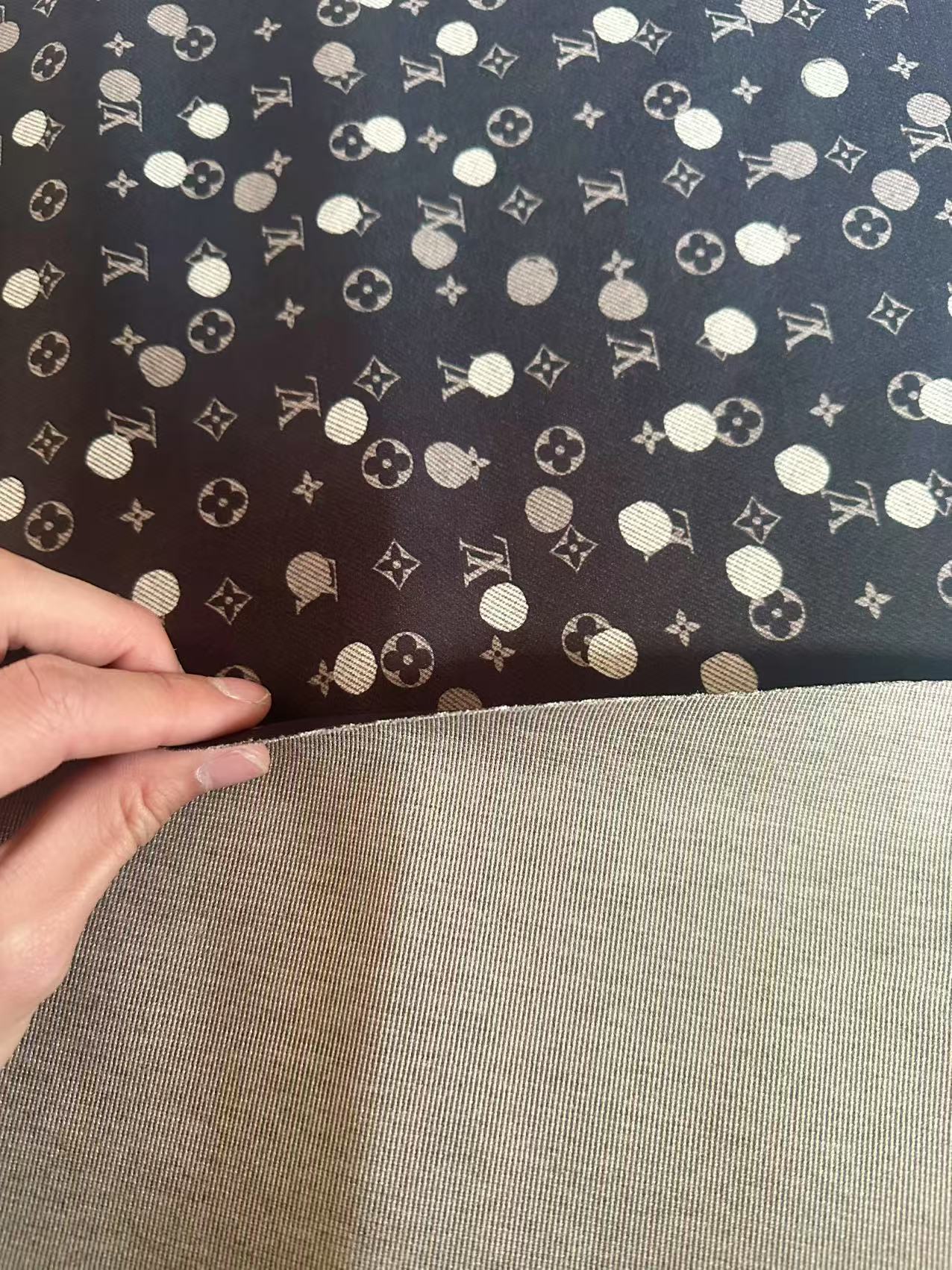 Craft LV With Dots Knitted TR Material Fabric For Handmade Handicraft Clothing By Yard