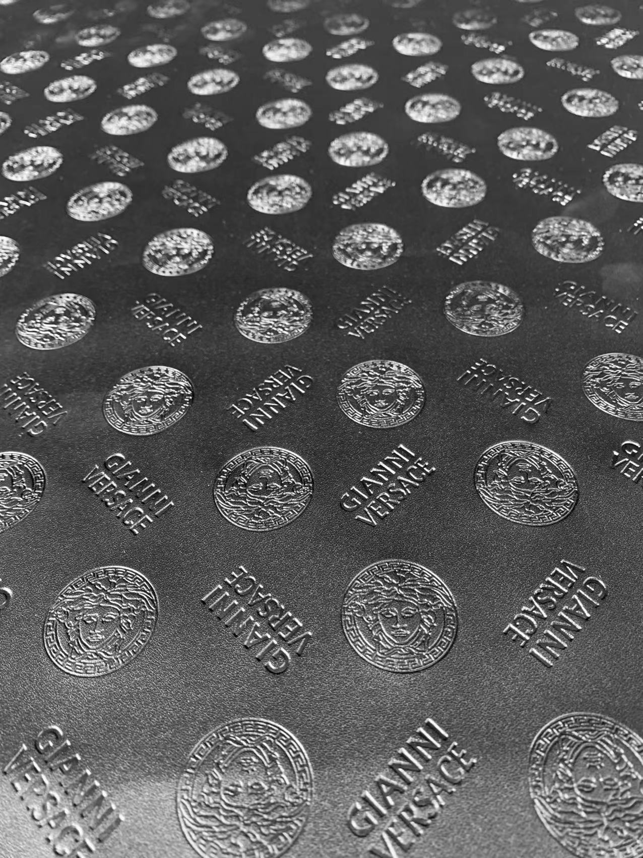 Fashion Design Embossed Leather Fabric For Handmade Shoes ,Bags and Handicrafts Goods By Yards (Black)