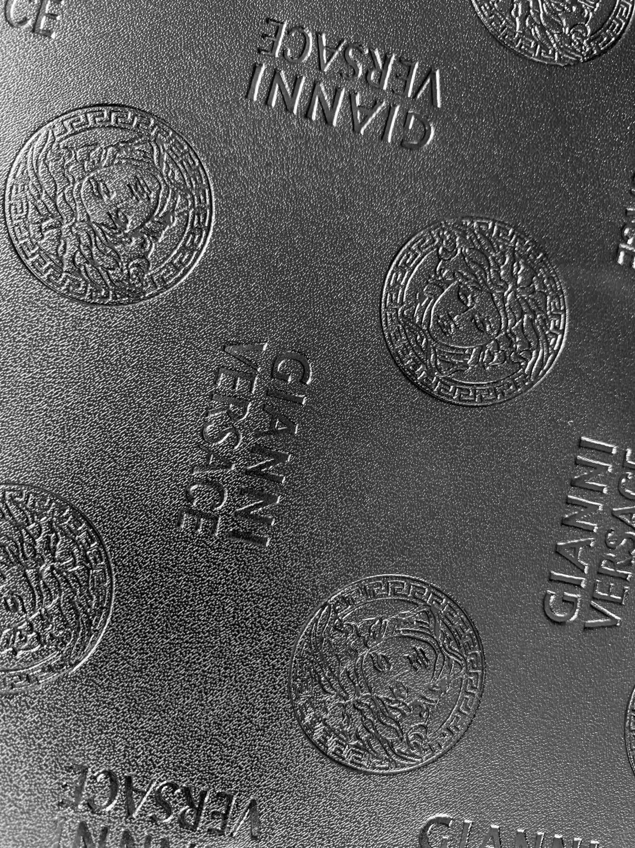 Fashion Design Embossed Leather Fabric For Handmade Shoes ,Bags and Handicrafts Goods By Yards (Black)