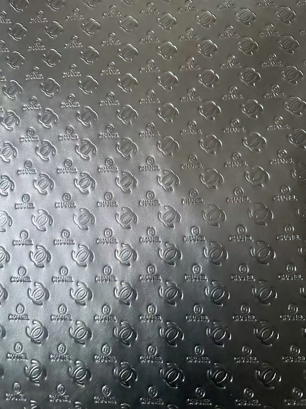 Napa Material Black Embossed Chanel Leather For Upholstery Furniture Handicraft
