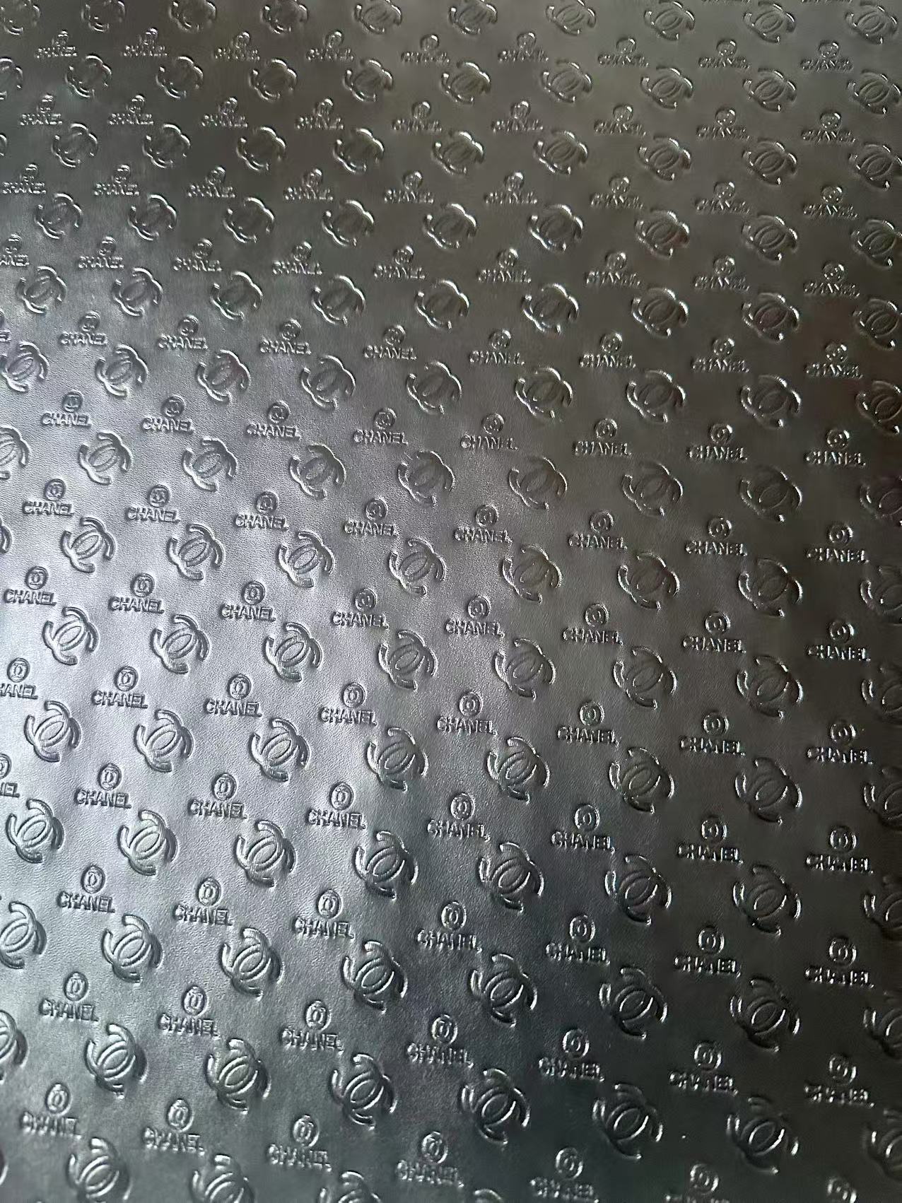Napa Material Black Embossed Chanel Leather For Upholstery Furniture Handicraft