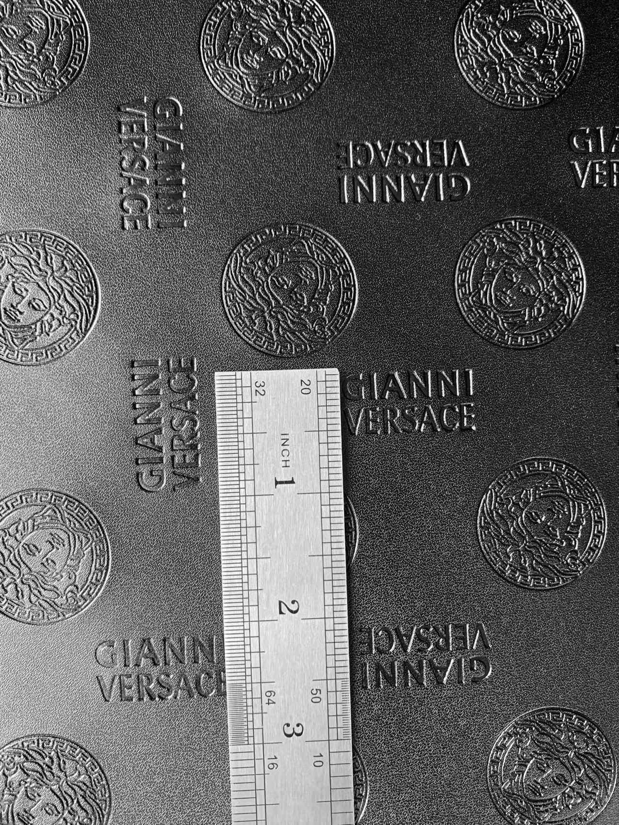 Fashion Design Embossed Leather Fabric For Handmade Shoes ,Bags and Handicrafts Goods By Yards (Black)