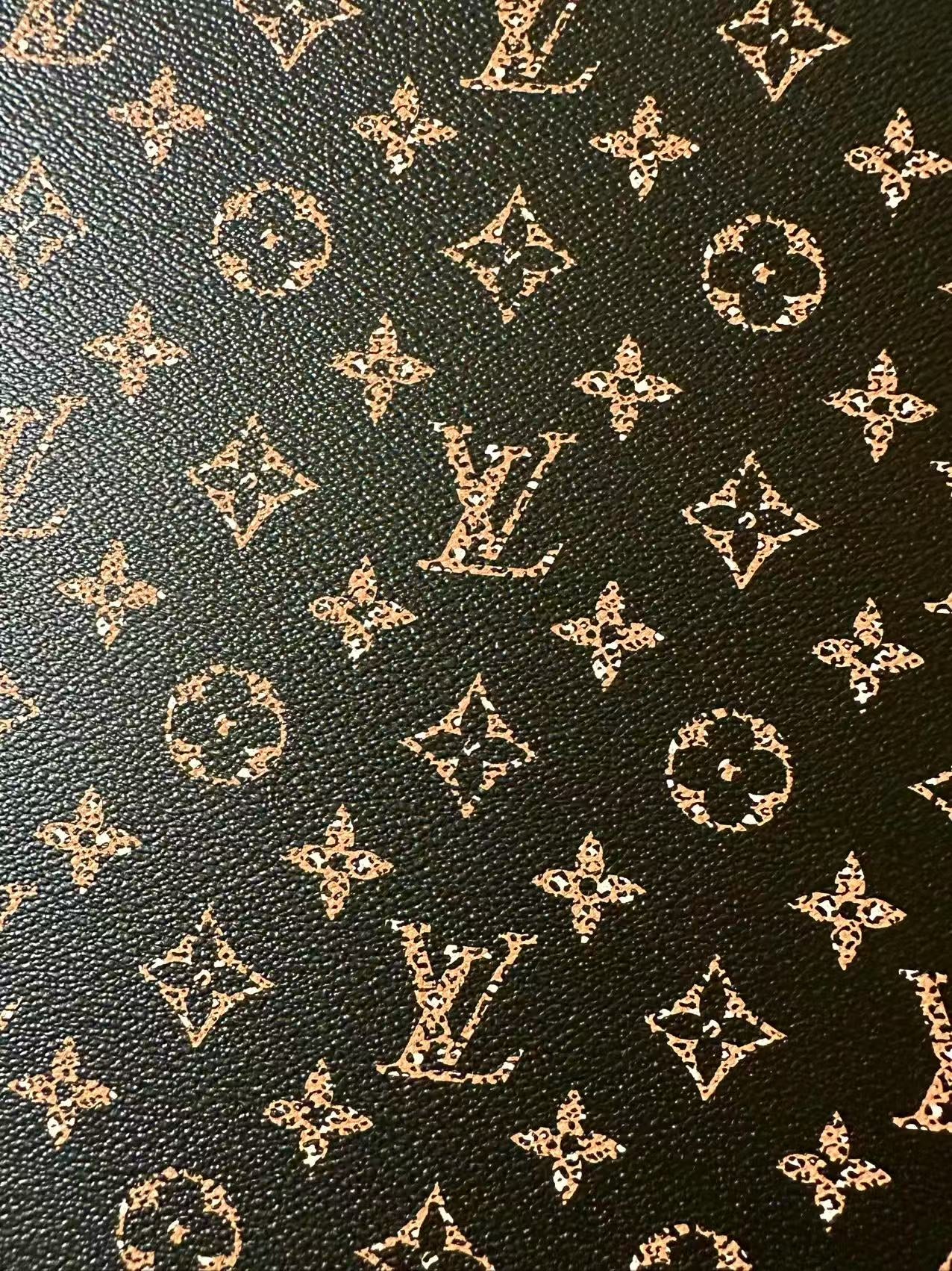 Craft Leopard LV Vinyl Leather For Handmade Sneaker,Upholstery,Furniture By Yard