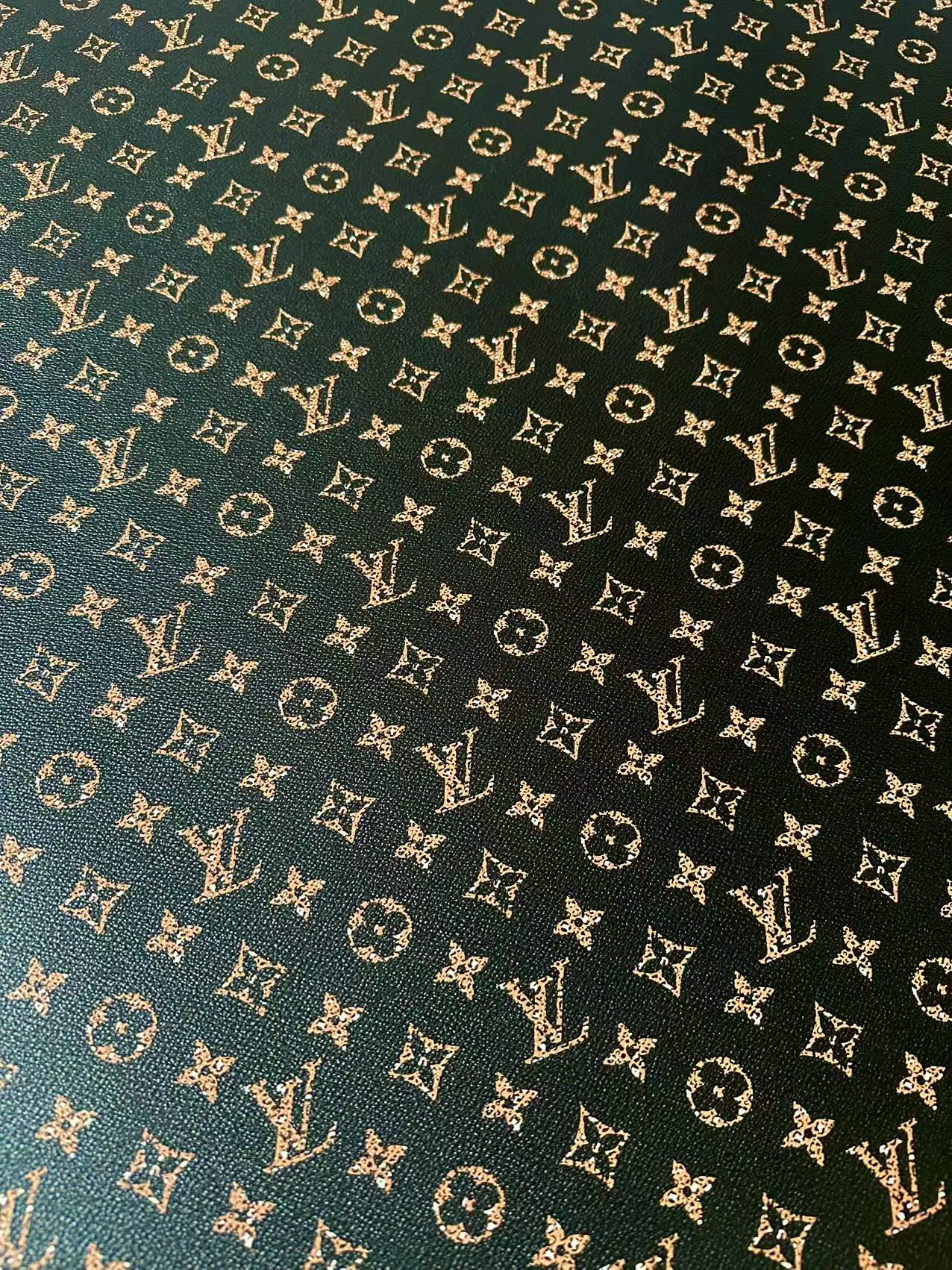 Craft Leopard LV Vinyl Leather For Handmade Sneaker,Upholstery,Furniture By Yard
