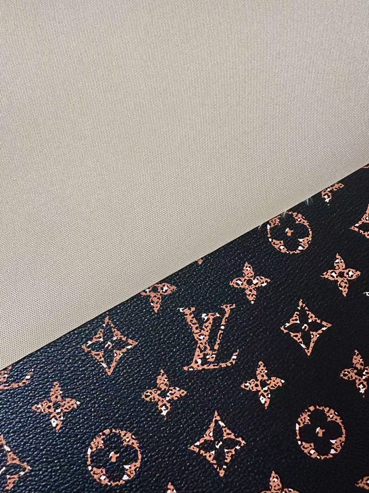 Craft Leopard LV Vinyl Leather For Handmade Sneaker,Upholstery,Furniture By Yard