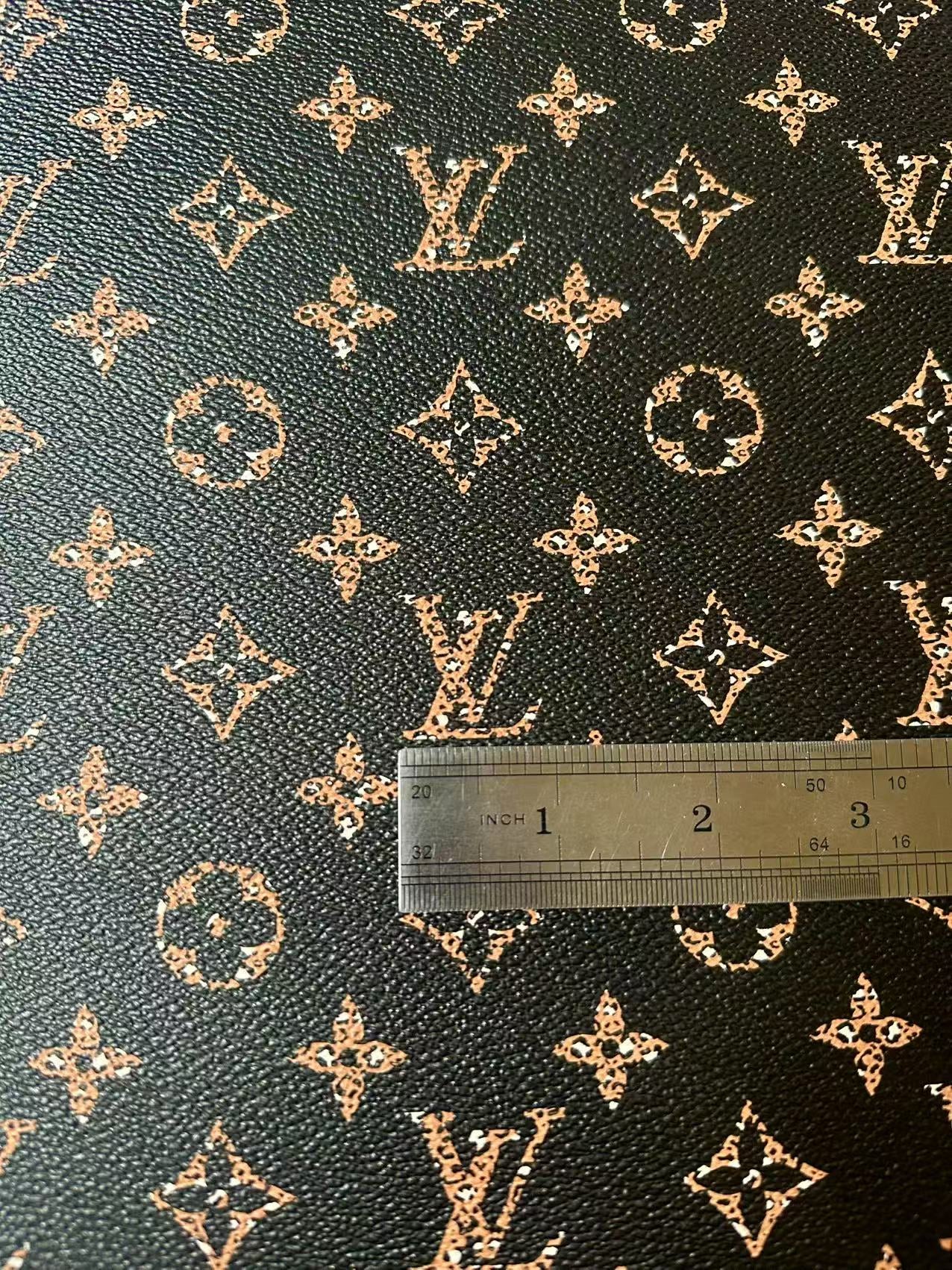 Craft Leopard LV Vinyl Leather For Handmade Sneaker,Upholstery,Furniture By Yard