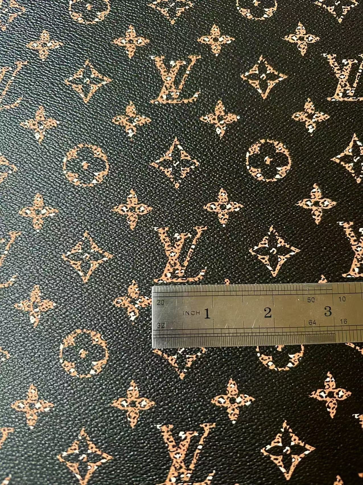 Craft Leopard LV Vinyl Leather For Handmade Sneaker,Upholstery,Furniture By Yard