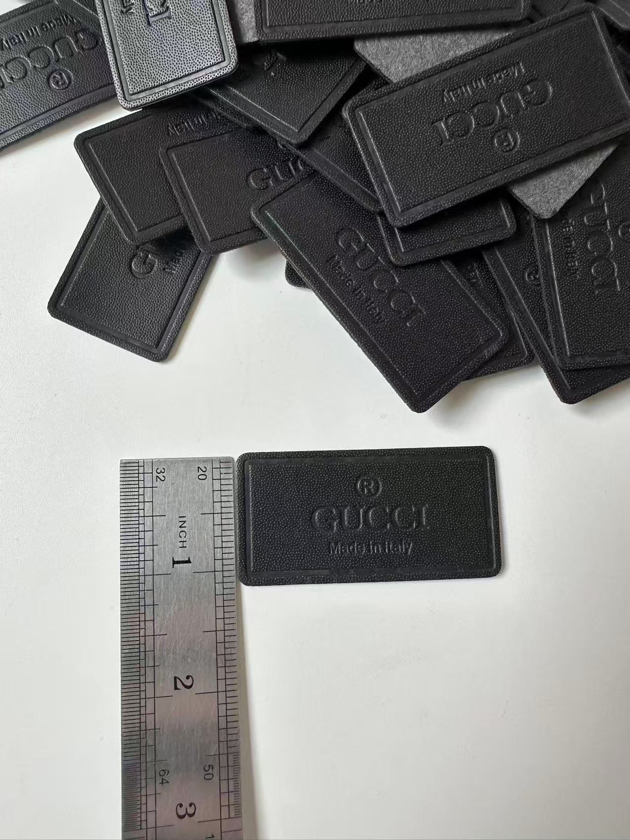 Craft Gucci Genuinely PU Leather Label Tag For Sewing Goods(Black)