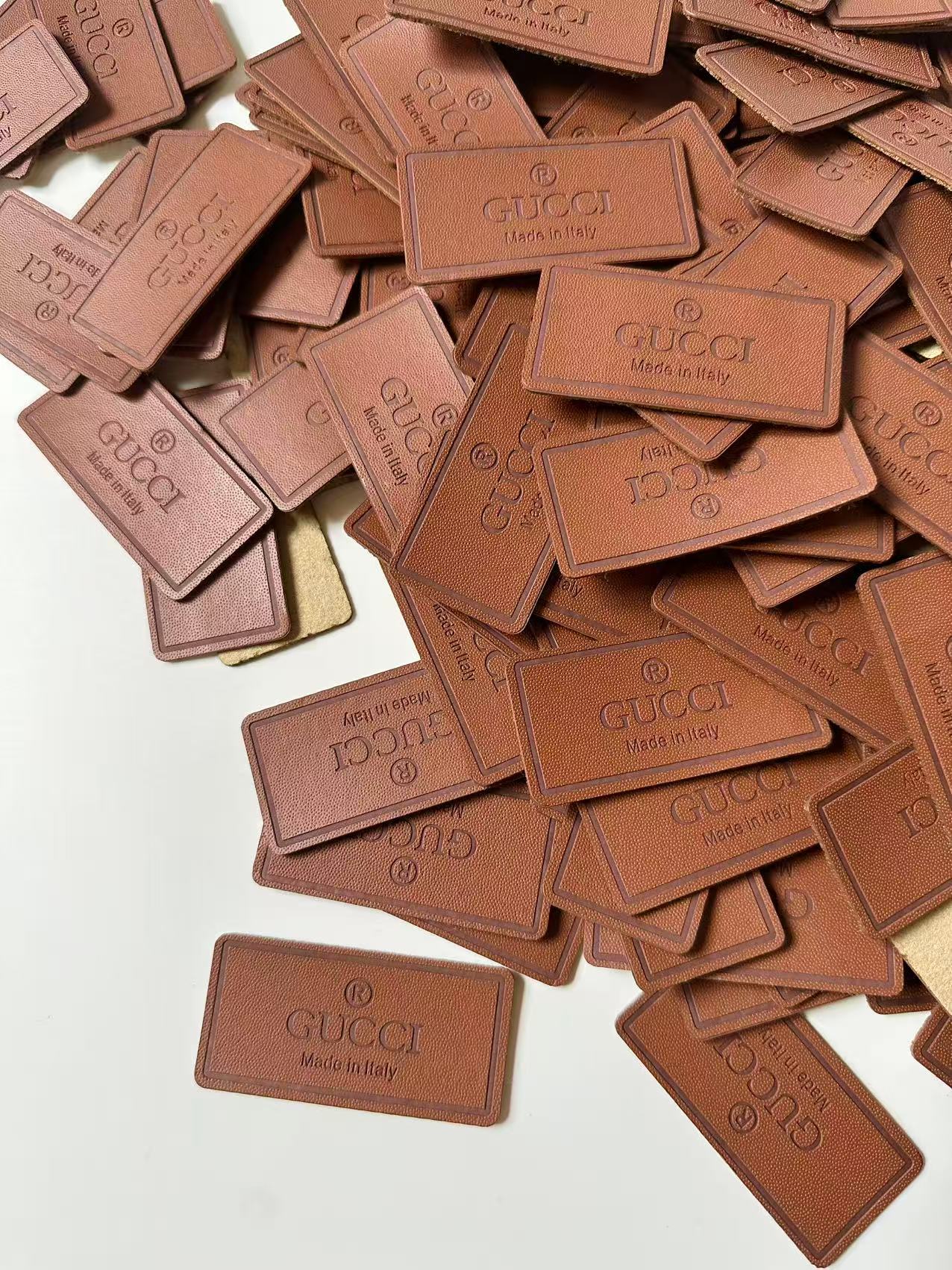 Craft Gucci Genuinely PU Leather Label Tag For Sewing Goods(Brown)