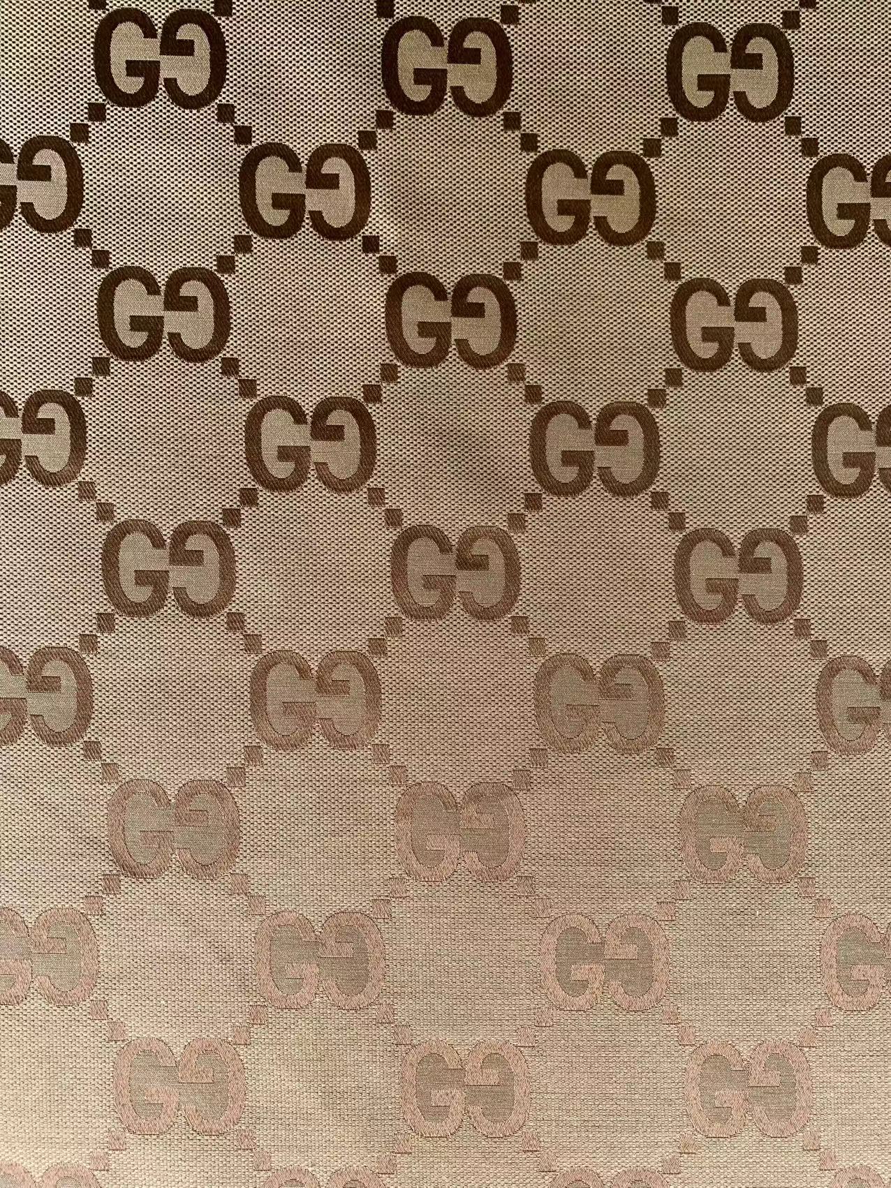 Classic 2.3 Inch Canvas Jacquard Cloth Fabric, GG Fabric,Handmade Clothing ,Fashion Sewing DIY Bags Fabric Shoes Fabric Hat Fabric Gucci Design By Yards (Yellow)