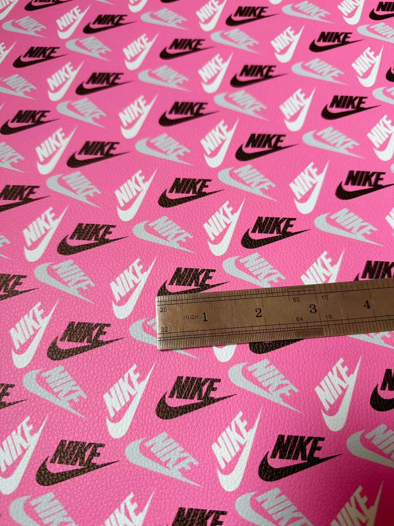 Craft Nike Leather Fabric For Handmade Sneaker,Shoes Goods By Yard(Pink)